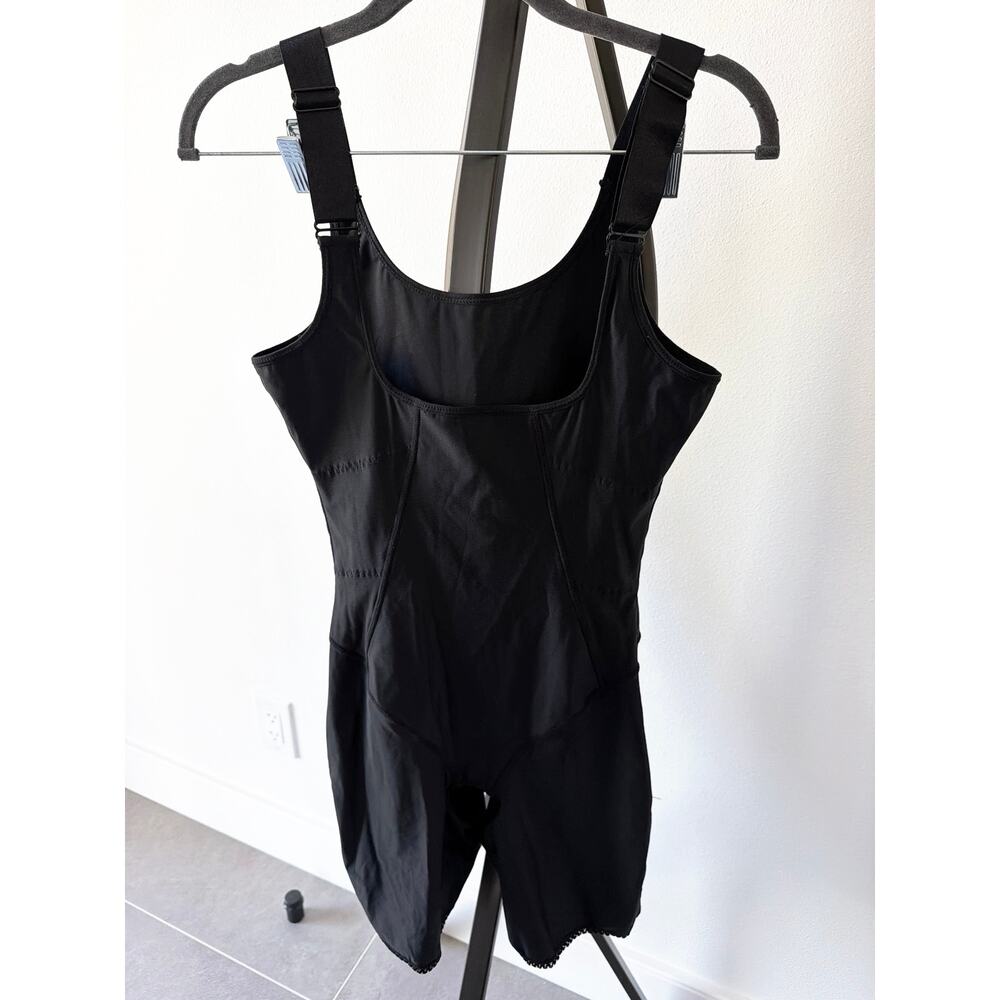 Shapewear Firm Contouring Open-Bust Bodysuit Open Crotch Size Large Black